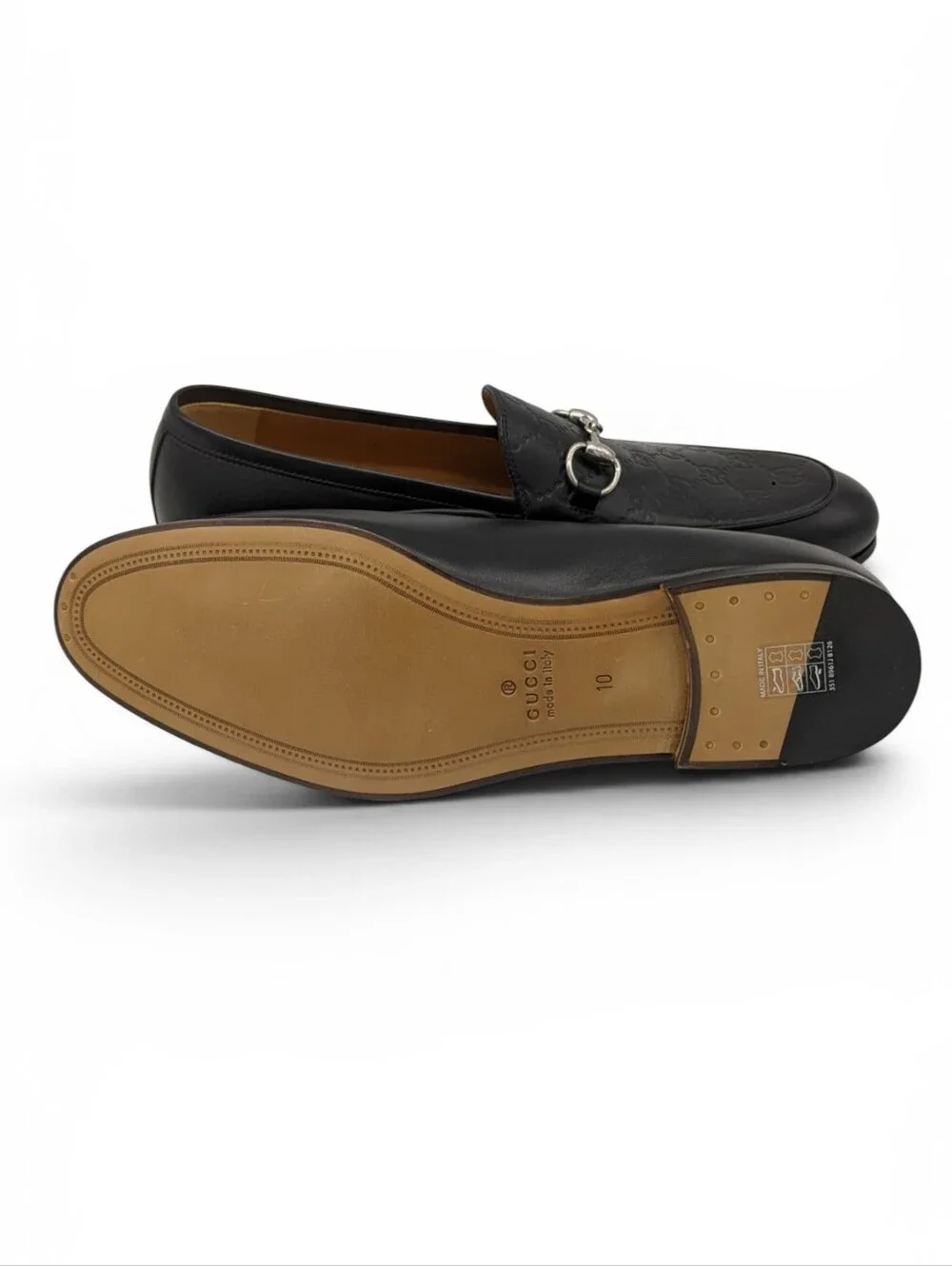 Gucci Mens Silver Jordaan Loafers Size 10.5 Us (10 Gucci) New With Box